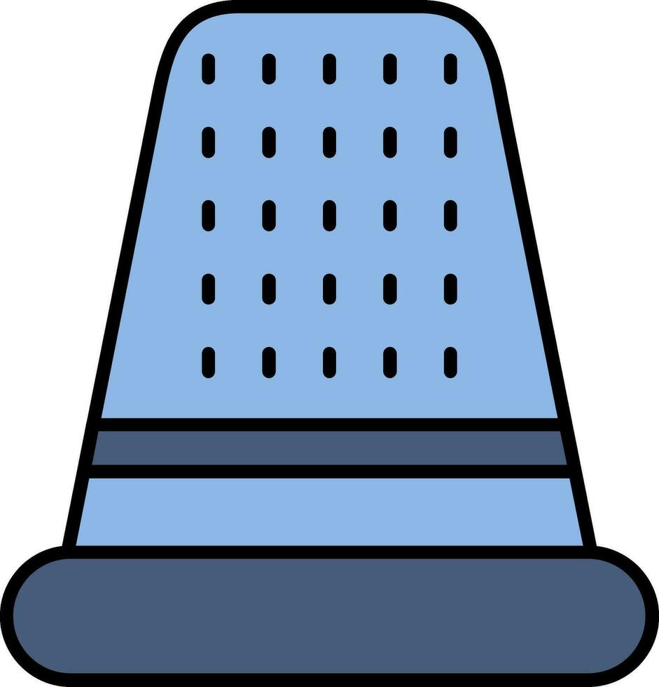 Thimble Line Filled Icon vector