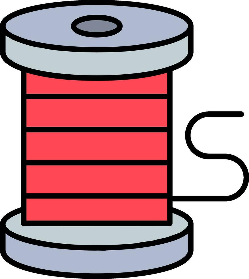 Thread Line Filled Icon vector
