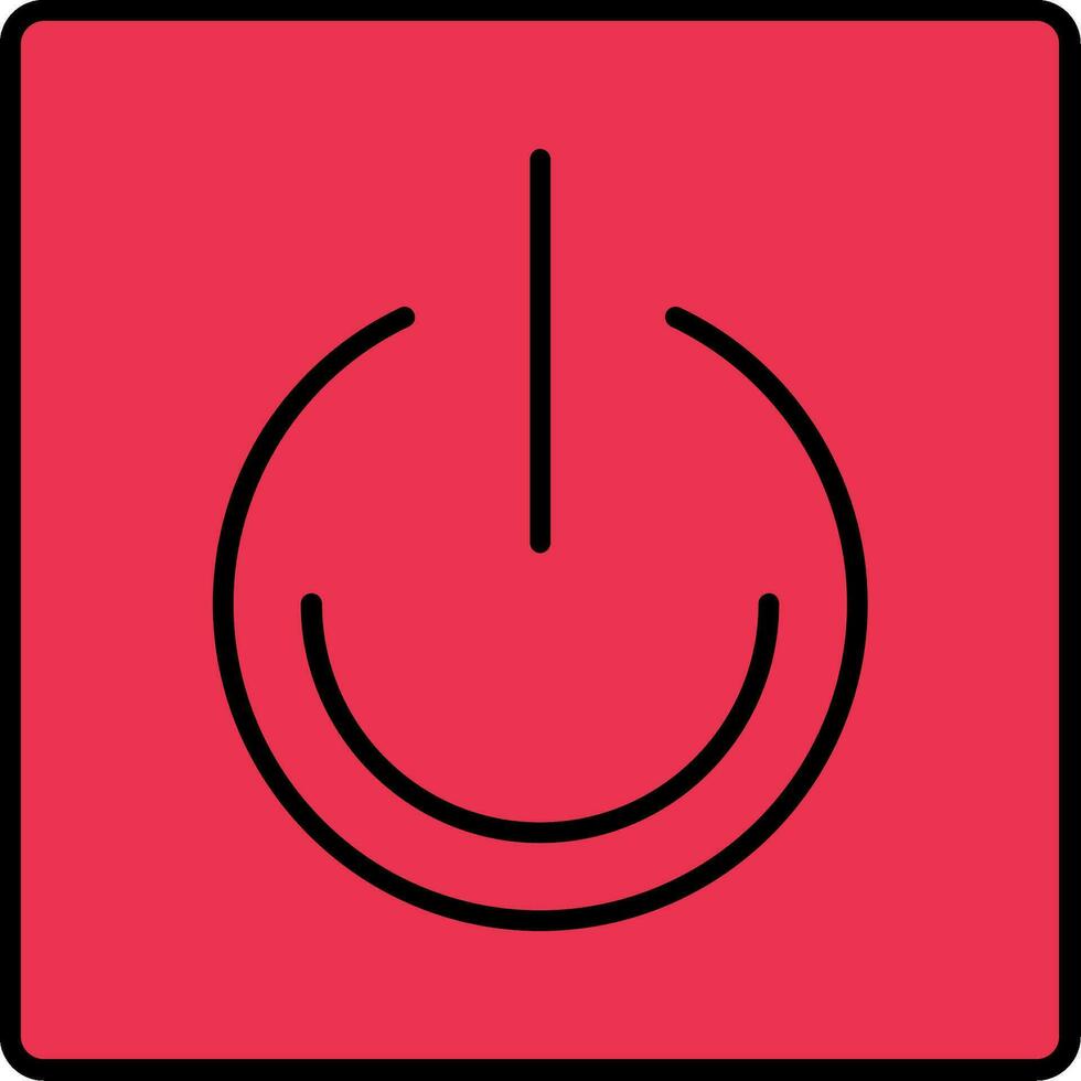 Turn On Line Filled Icon vector