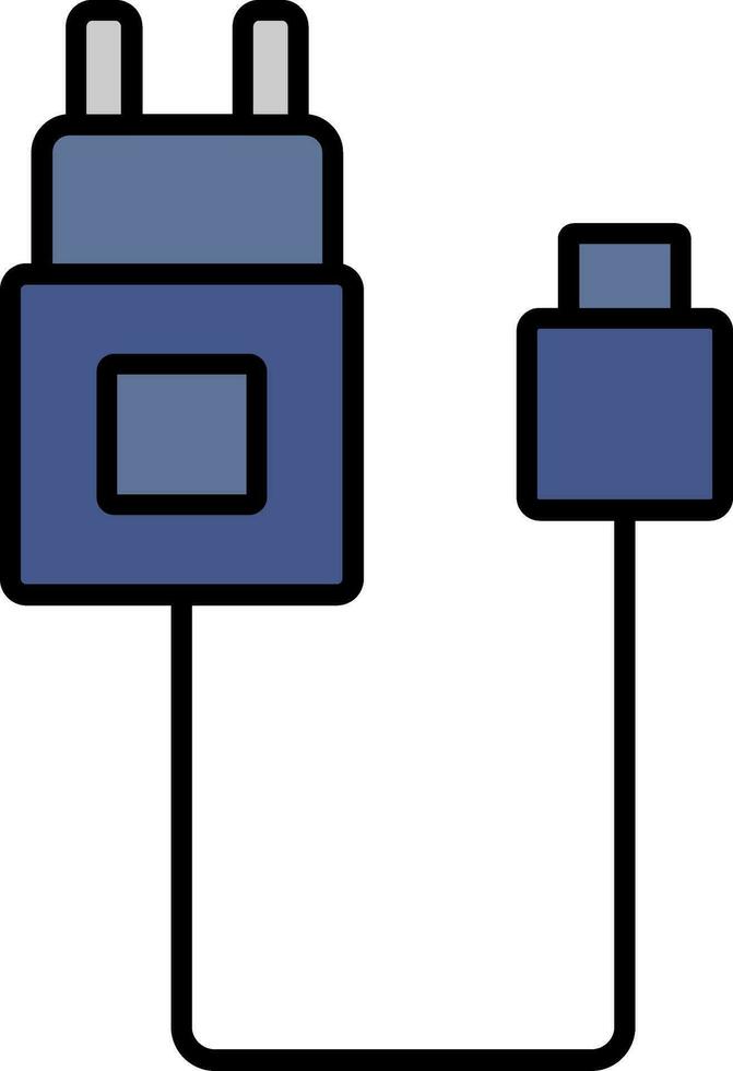 Charger Line Filled Icon vector