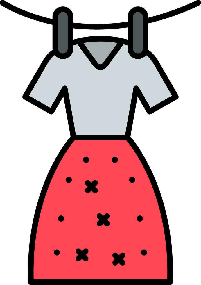Pattern cloth Line Filled Icon vector