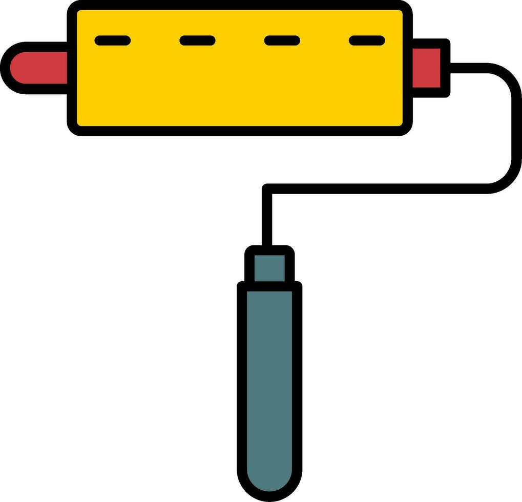 Lint Roller Line Filled Icon vector