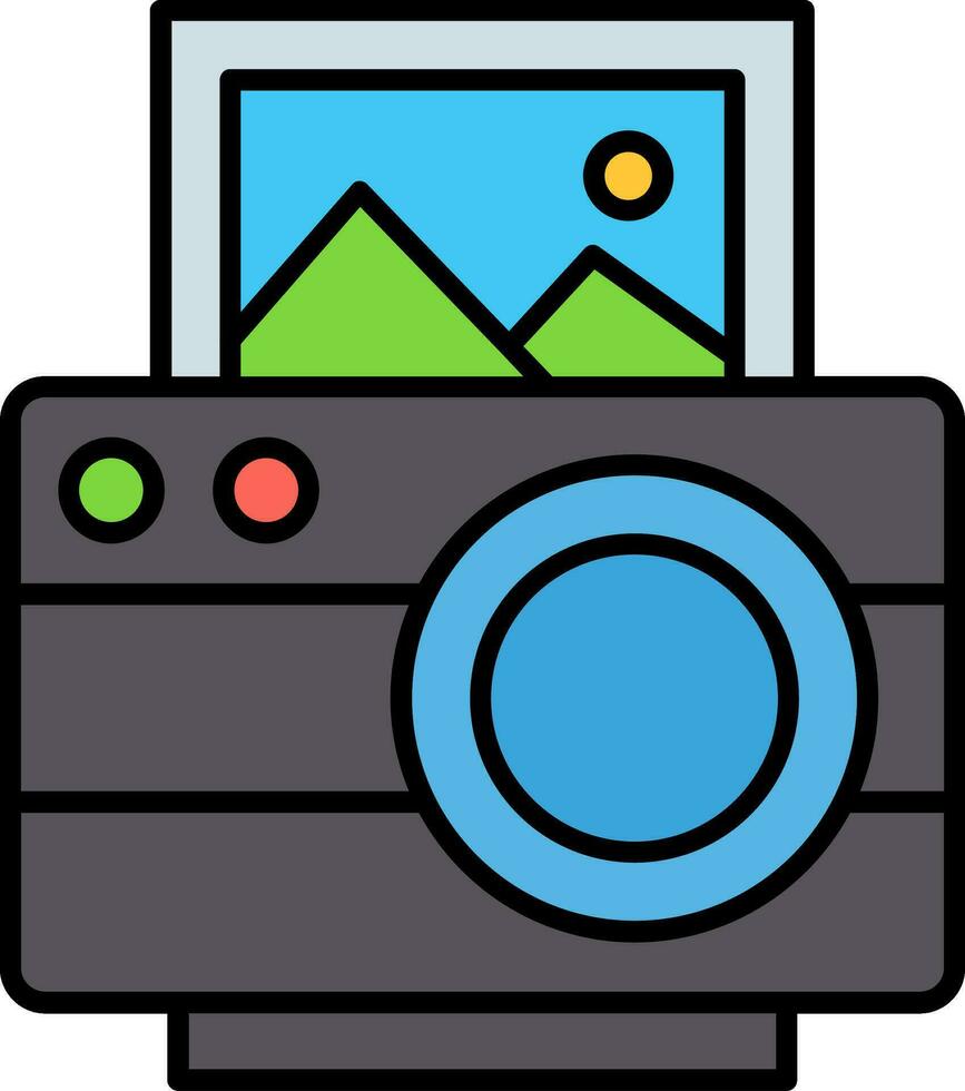 Photo Line Filled Icon vector