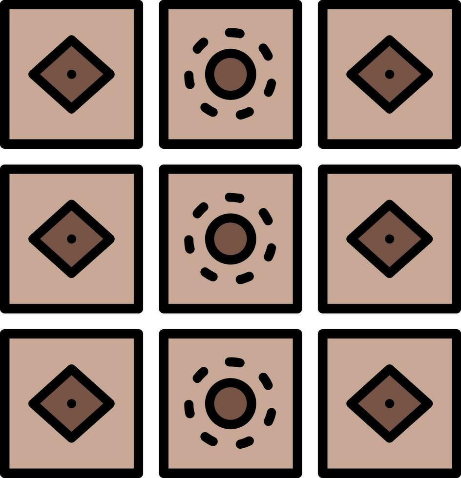 Tiles Line Filled Icon vector