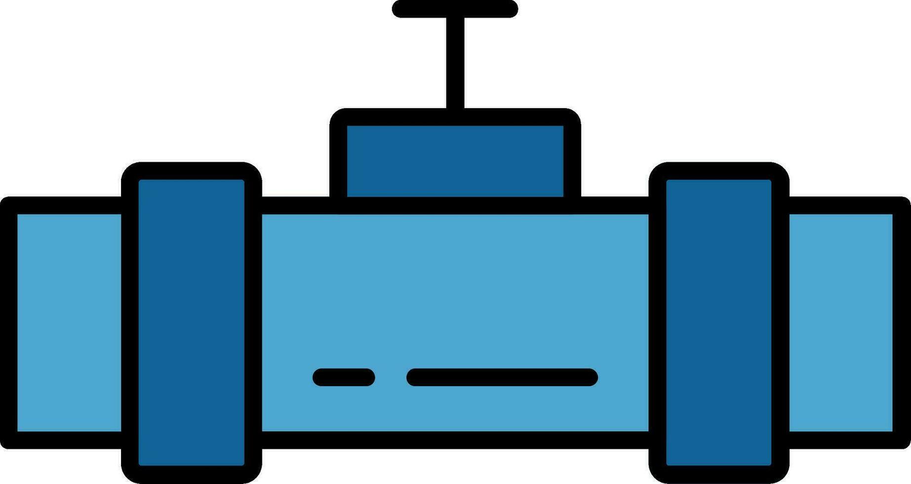 Pipe Line Filled Icon vector