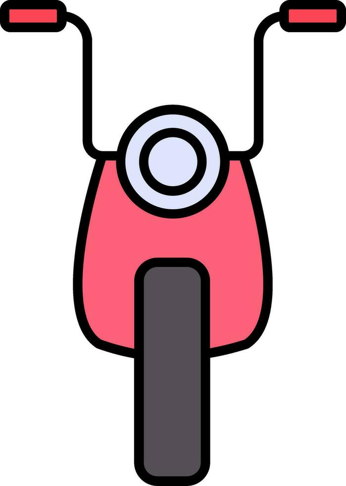 Motorcycle Line Filled Icon vector