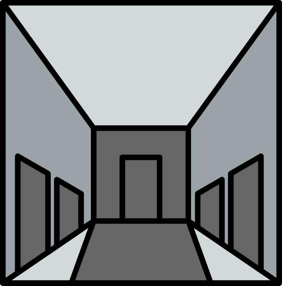 Hallway Line Filled Icon vector