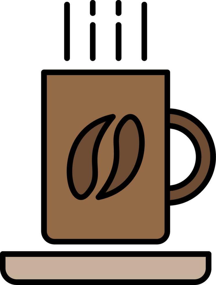 Coffee Mug Line Filled Icon vector