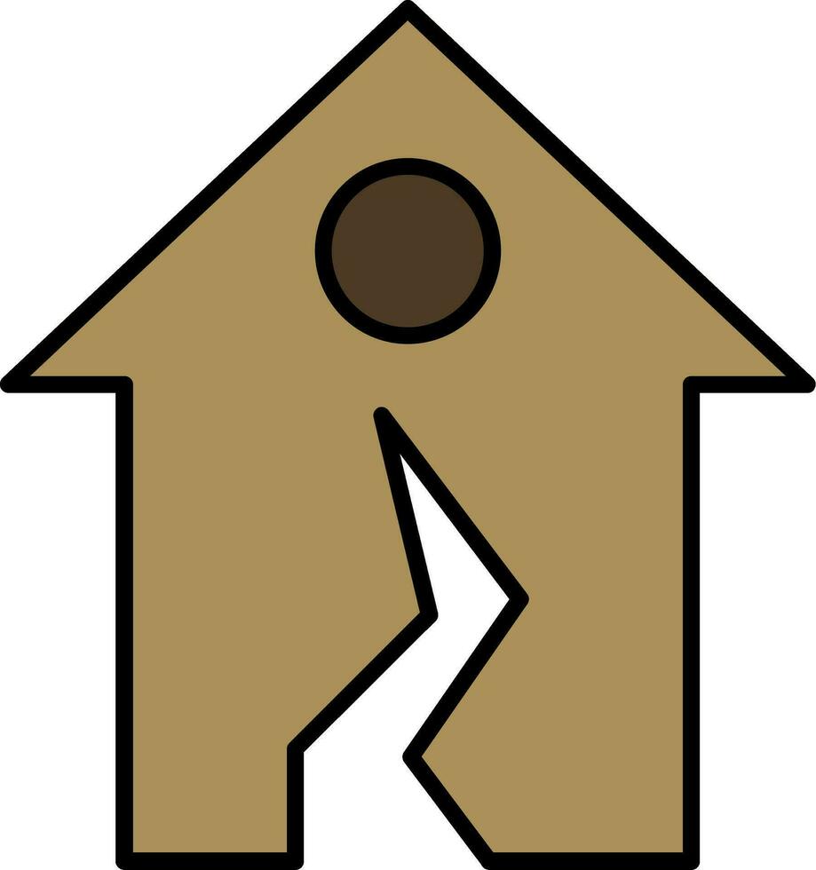 Earthquake Line Filled Icon vector
