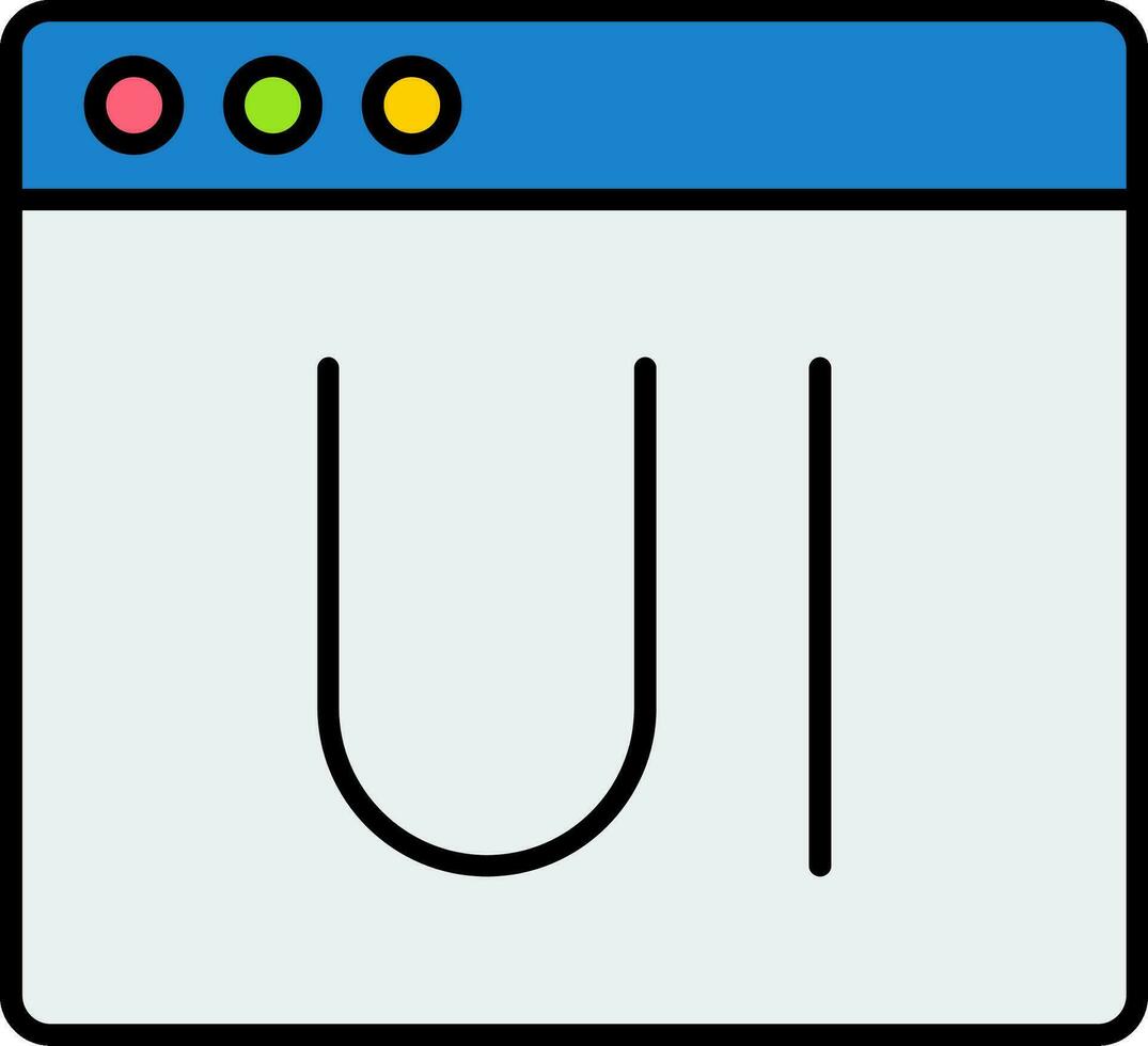 Ui Line Filled Icon vector