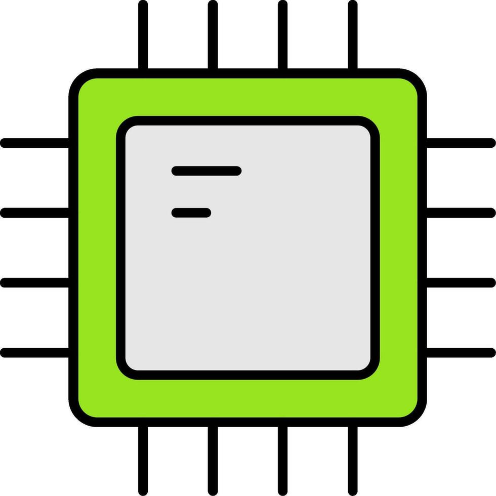 Cpu Line Filled Icon vector