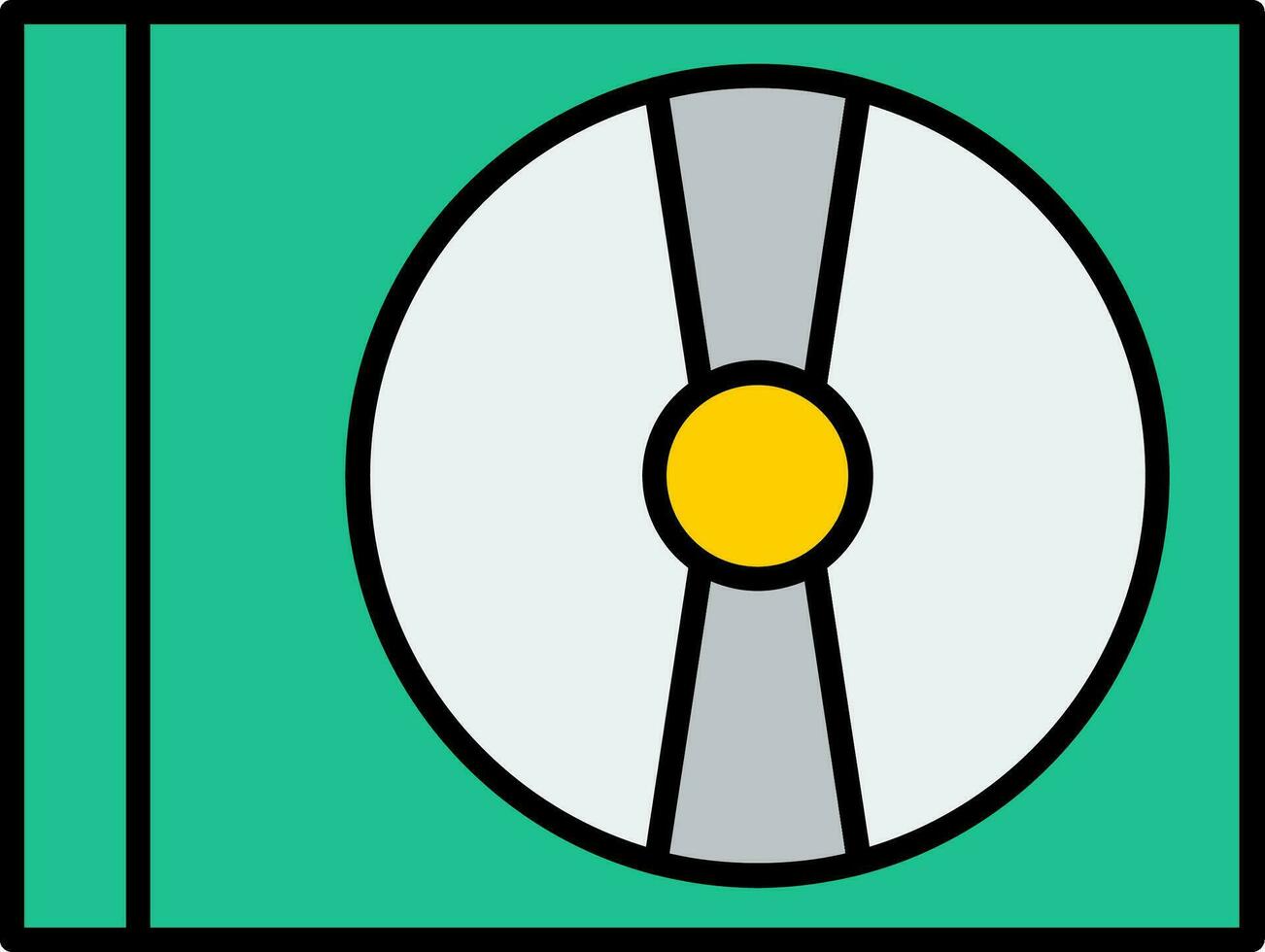 Cd Player Line Filled Icon vector