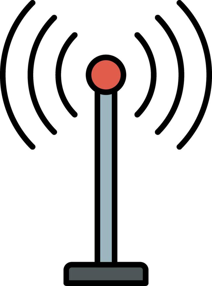 Antenna Line Filled Icon vector