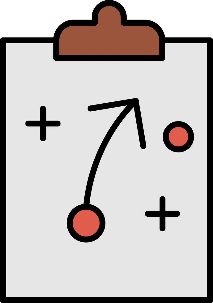 icono lleno de línea de estrategia vector