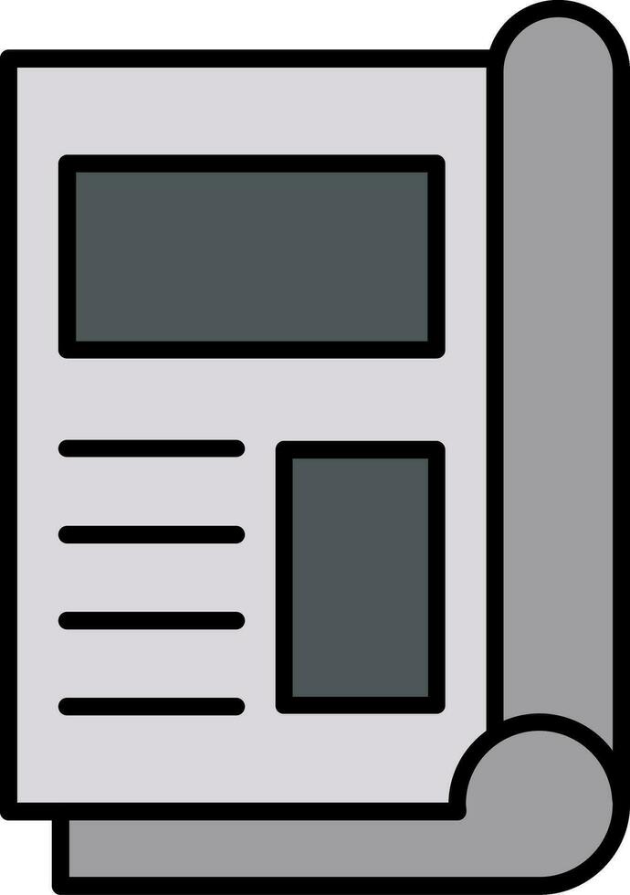 Magazine Line Filled Icon vector