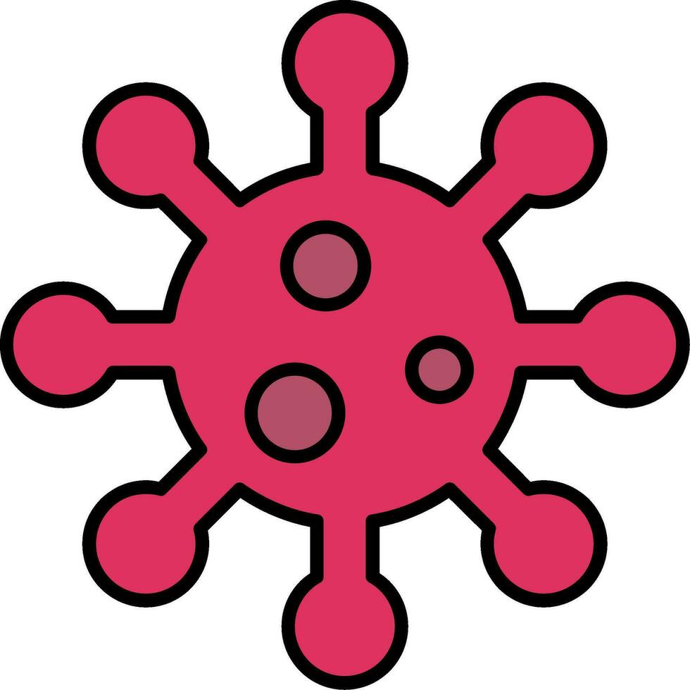 Bacteria Line Filled Icon vector