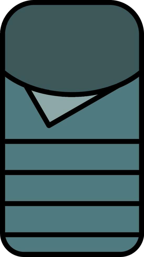 Sleeping Bag Line Filled Icon vector
