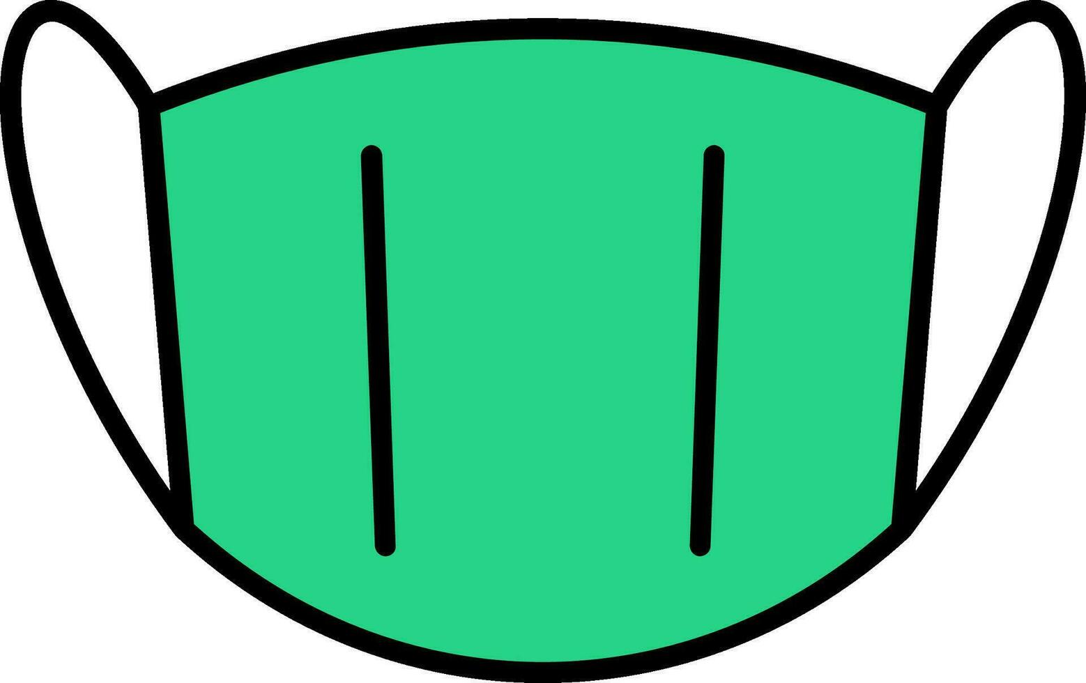 Medical Mask Line Filled Icon vector