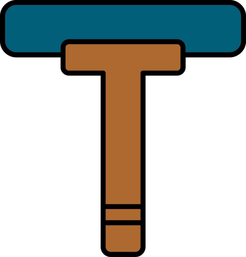 Squeegee Line Filled Icon vector