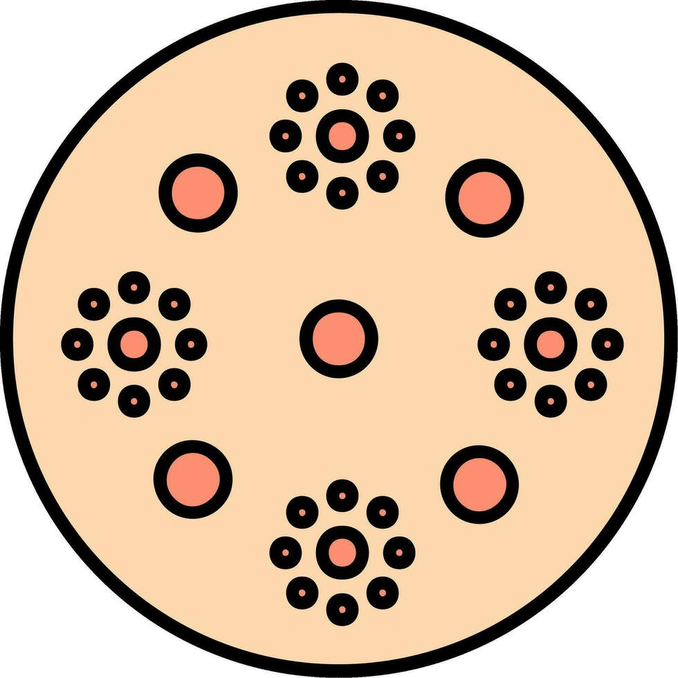 Skin Disease Line Filled Icon vector