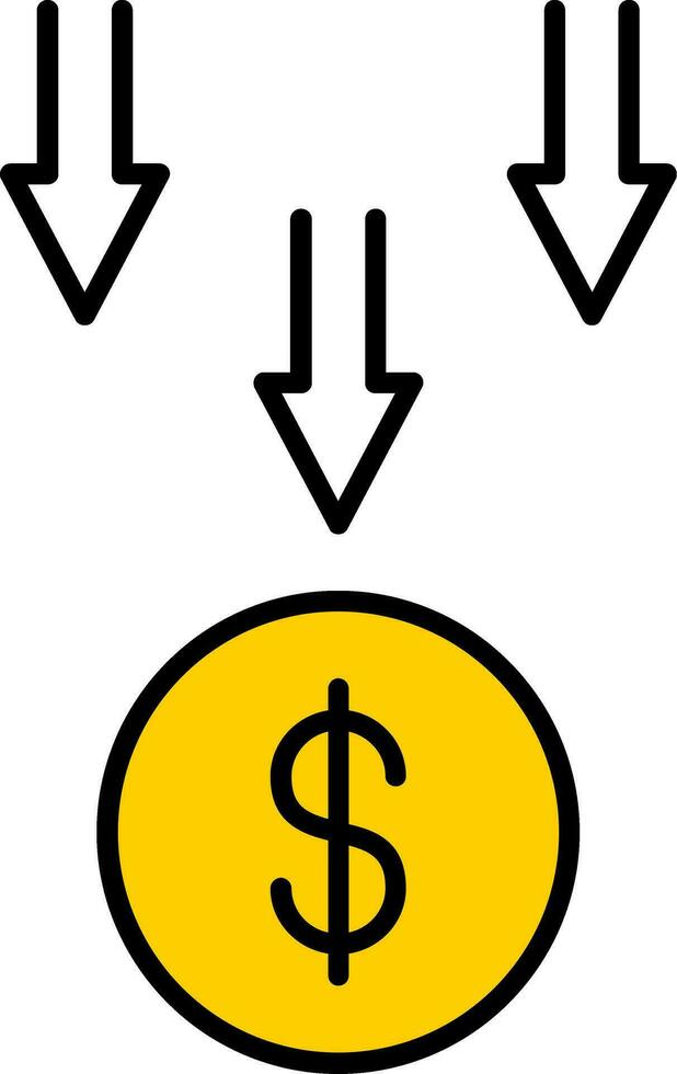 Bankruptcy Line Filled Icon vector