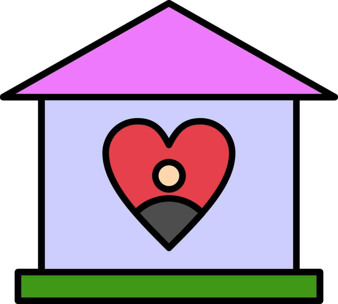 Orphanage Line Filled Icon vector