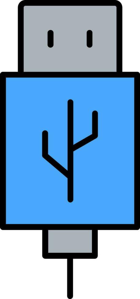 Usb Line Filled Icon vector