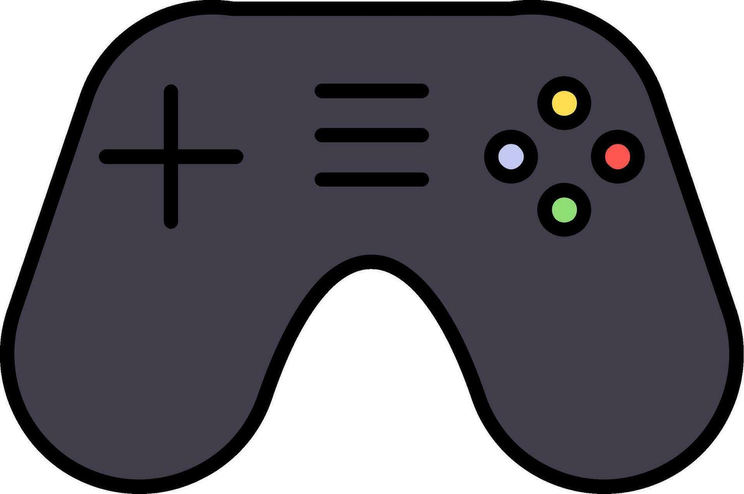 consola línea lleno icono vector