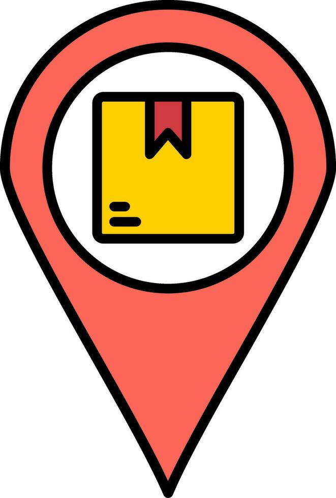 Tracking Line Filled Icon vector