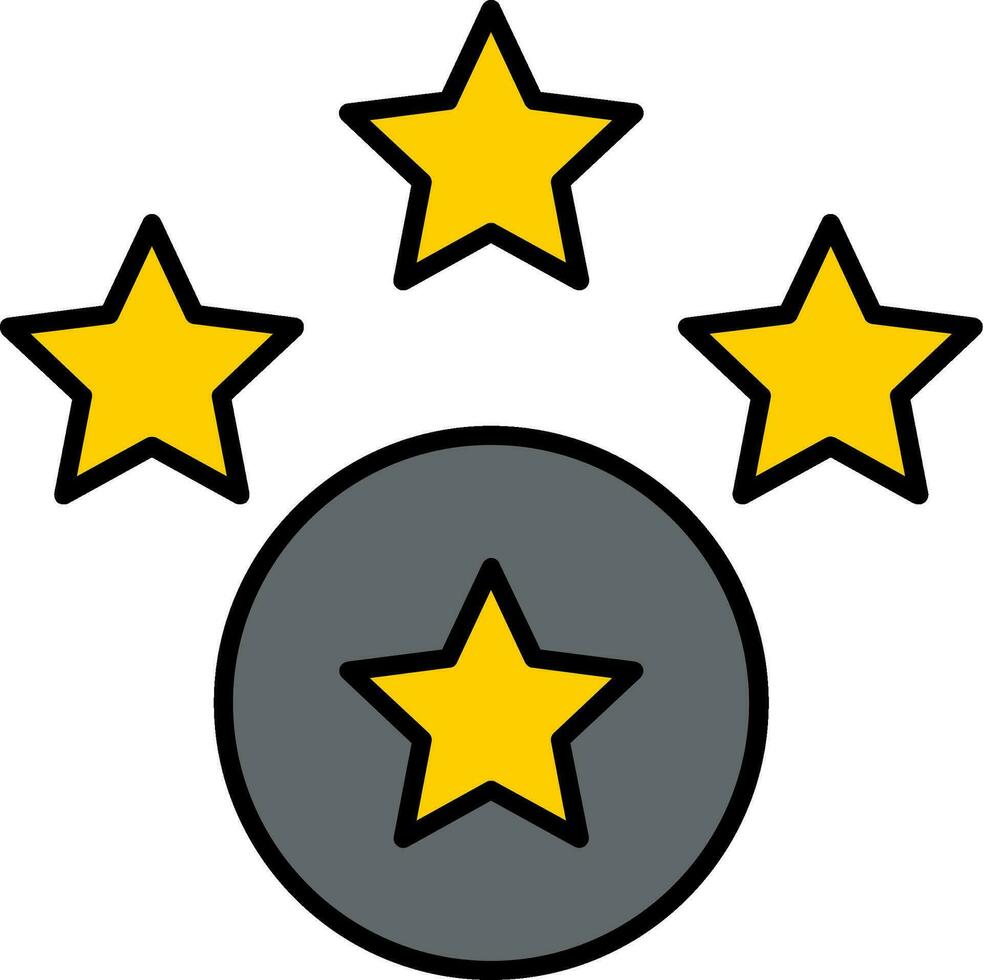 Rating Line Filled Icon vector