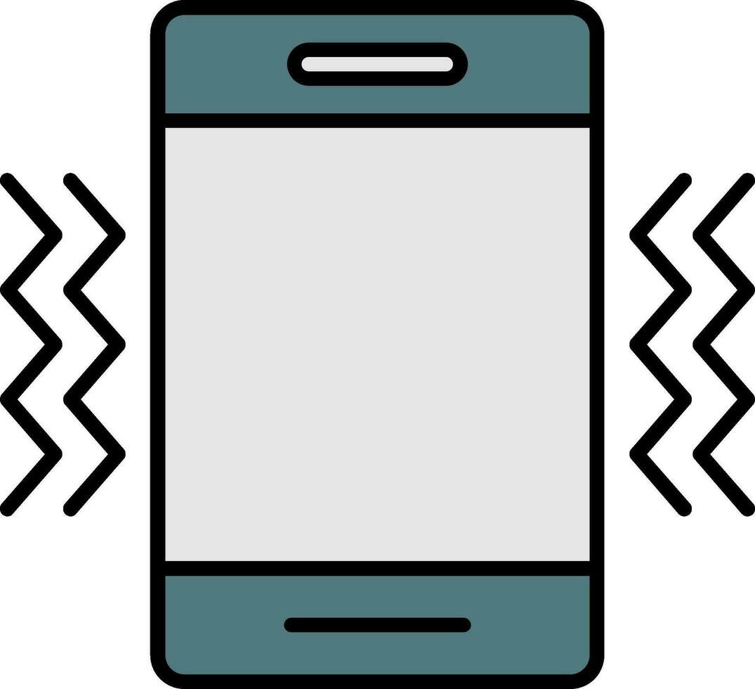 Vibration Line Filled Icon vector