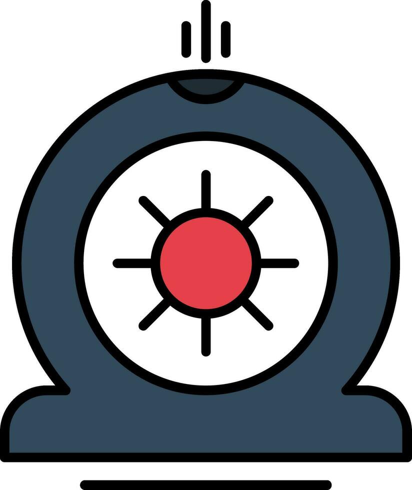 Flat Tire Line Filled Icon vector