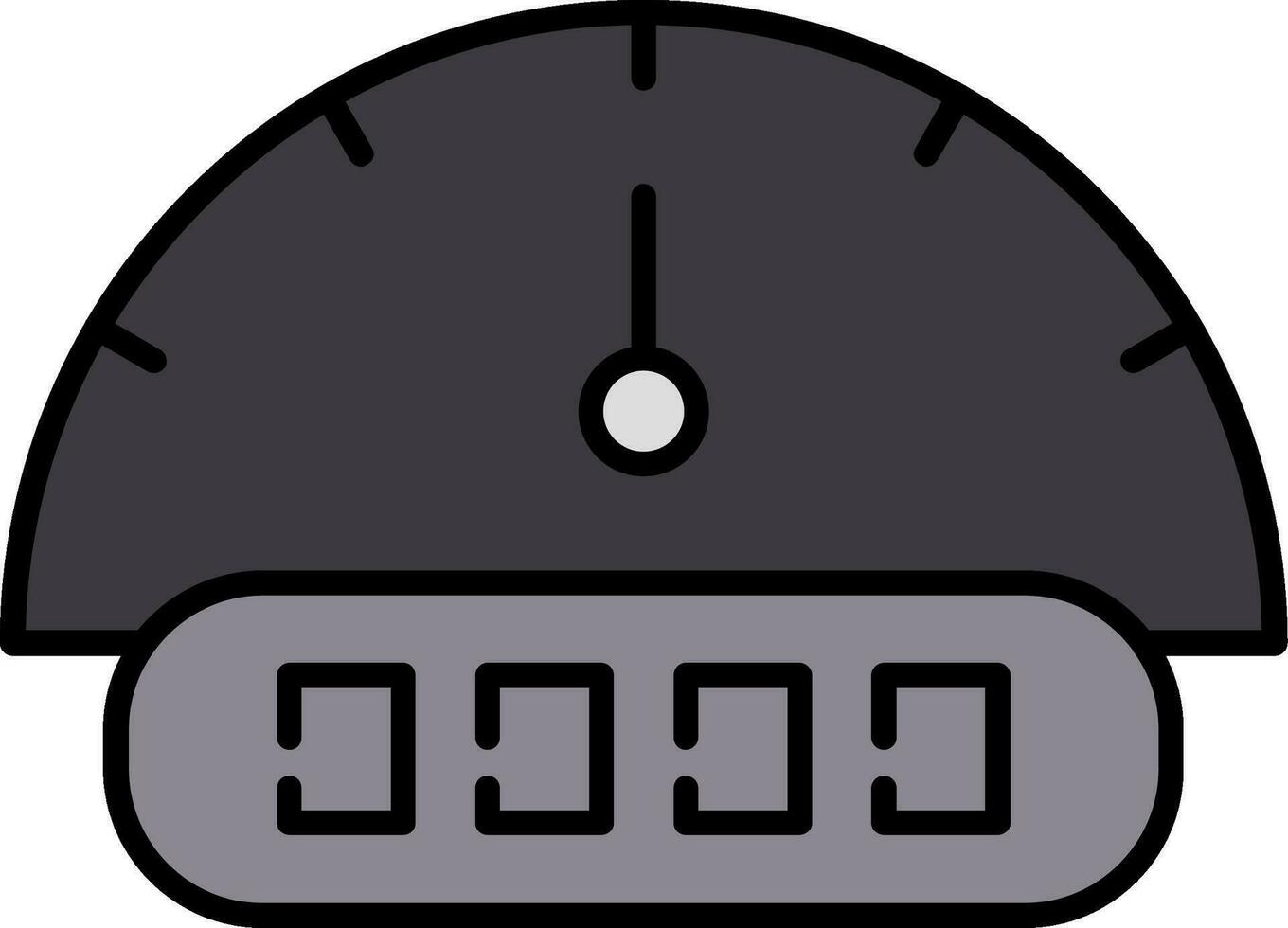 Tachometer Line Filled Icon vector
