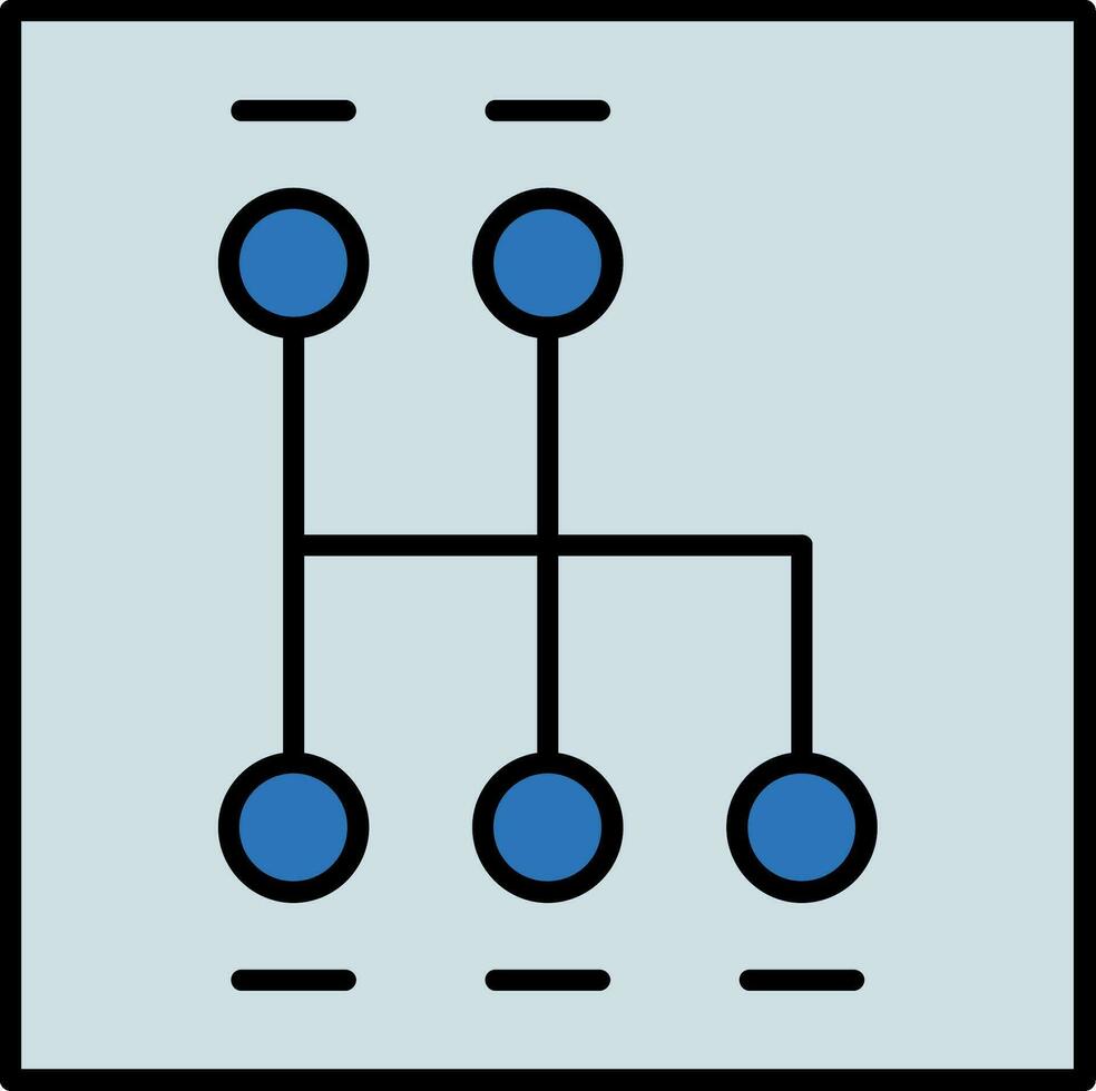 Shift Line Filled Icon vector