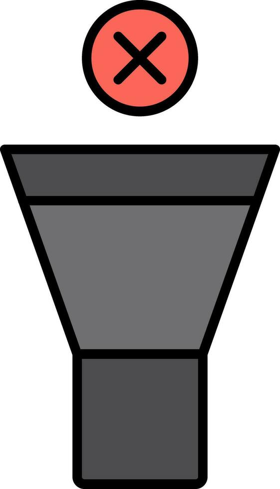 Mute Line Filled Icon vector