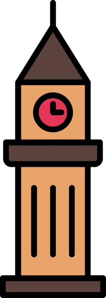 Tower Line Filled Icon vector