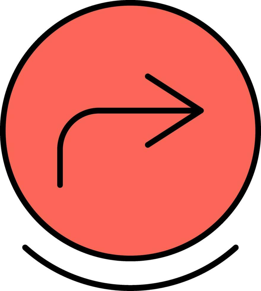 Forward Line Filled Icon vector