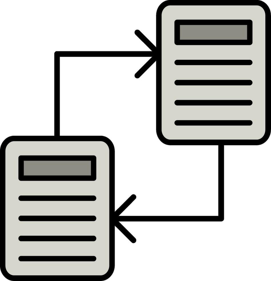 File Sharing Line Filled Icon vector