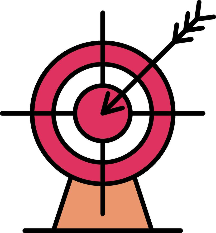 Archery Line Filled Icon vector