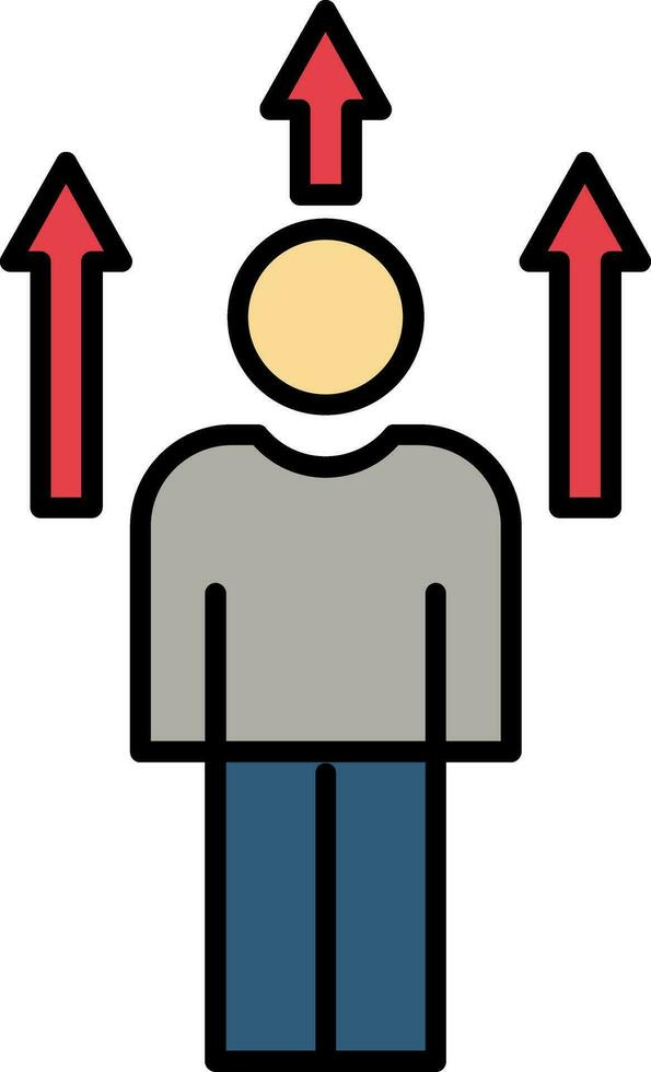 Motivation Line Filled Icon vector
