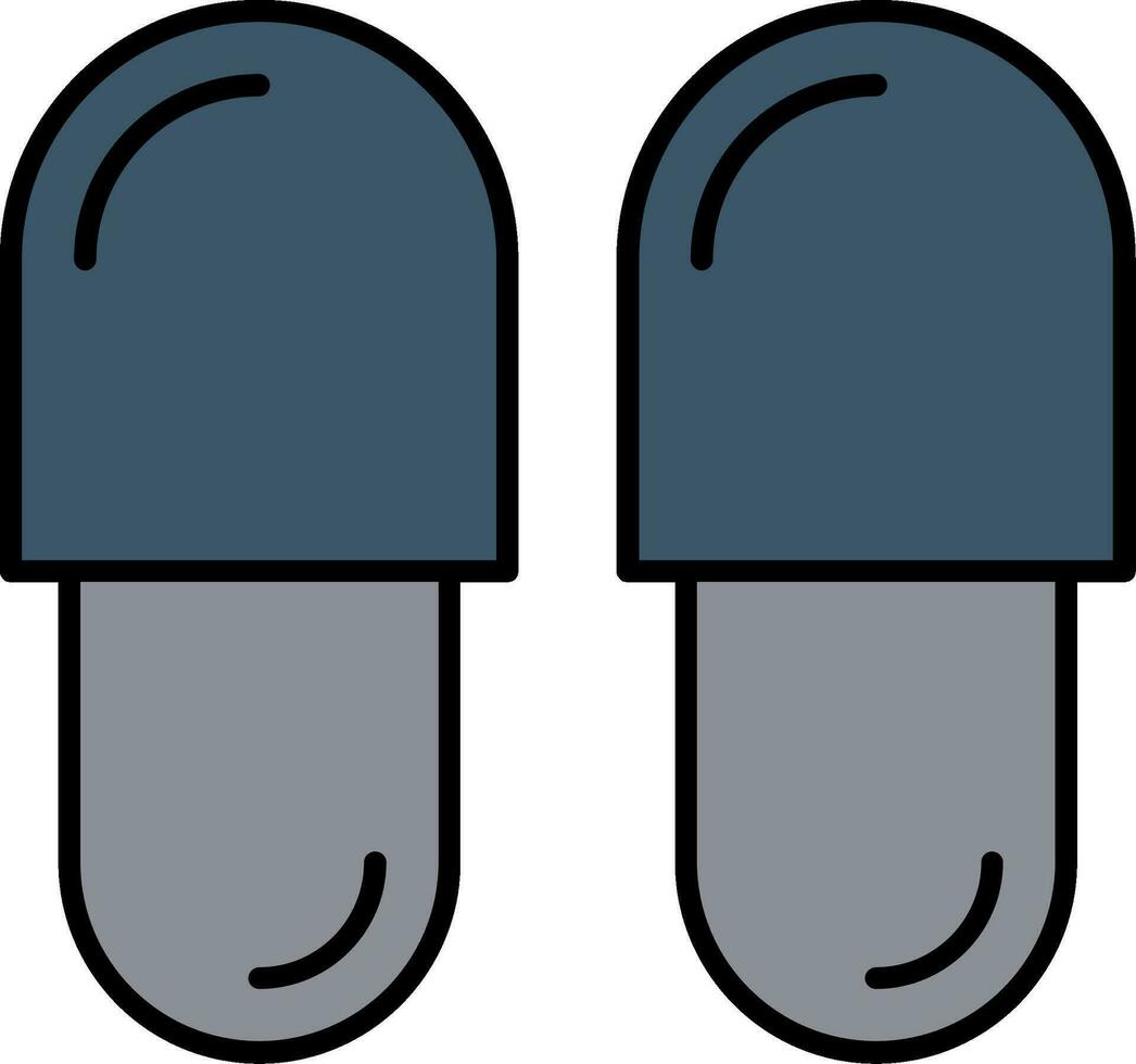 Slipper Line Filled Icon vector