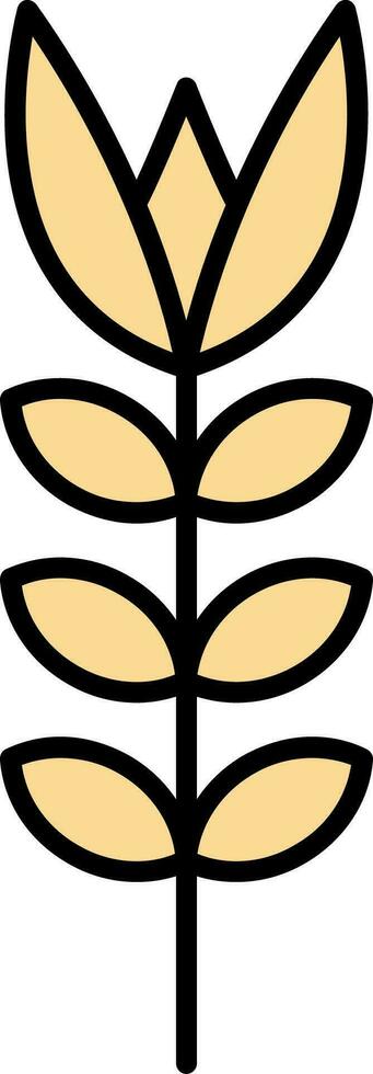 Oats Line Filled Icon vector