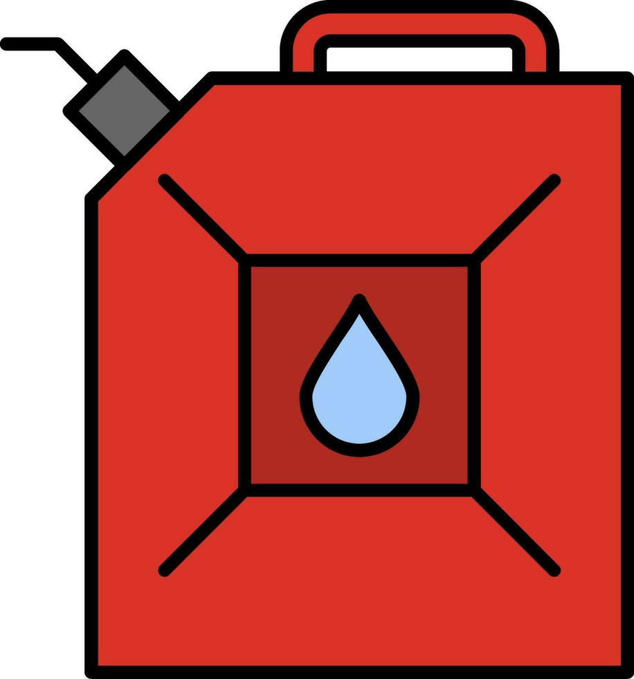 Gas Can Line Filled Icon vector