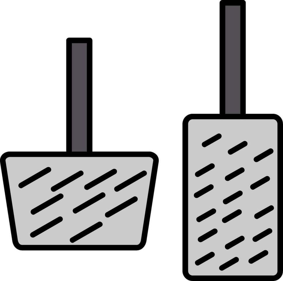 Car Pedals Line Filled Icon vector