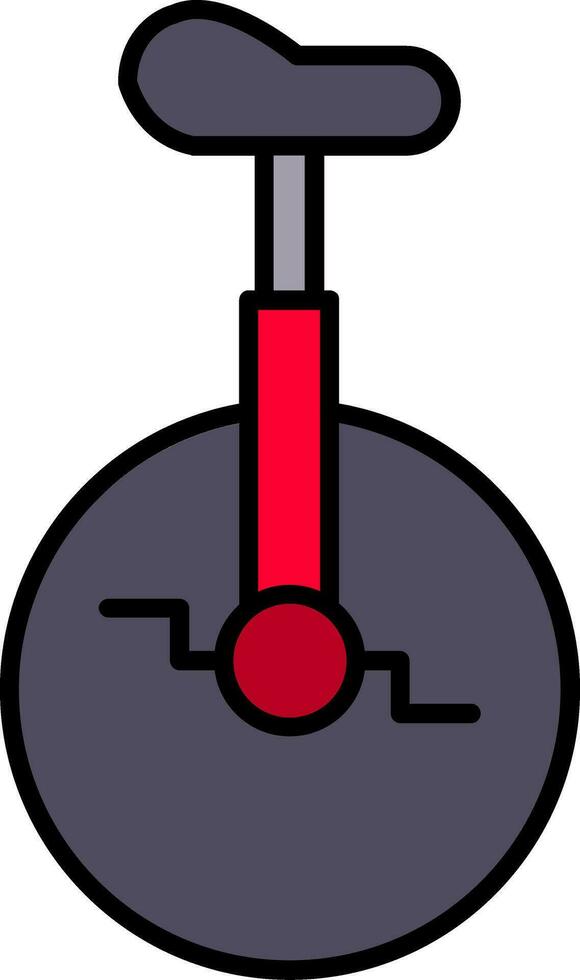 Monocycle Line Filled Icon vector