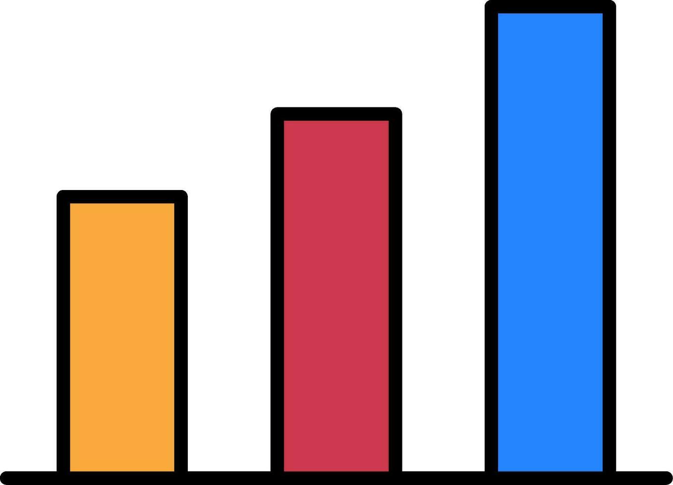 Graph Line Filled Icon vector