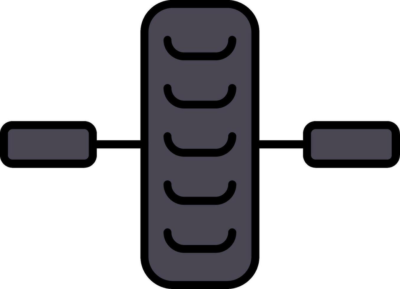 Wheel Line Filled Icon vector