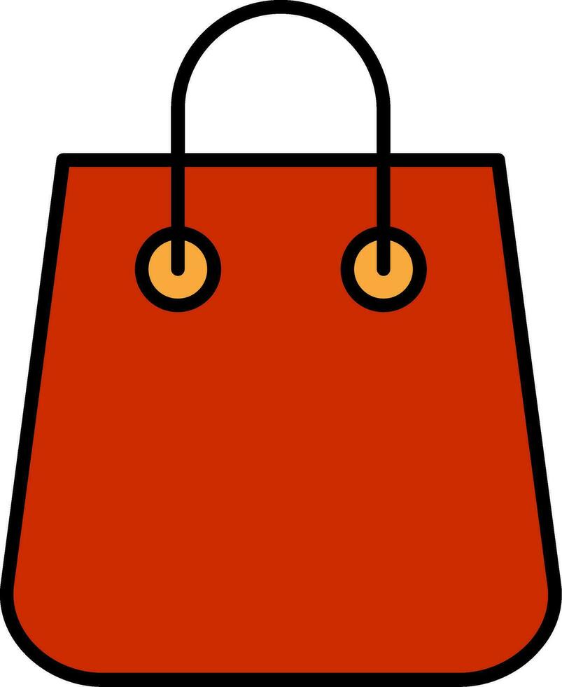 Bag Line Filled Icon vector