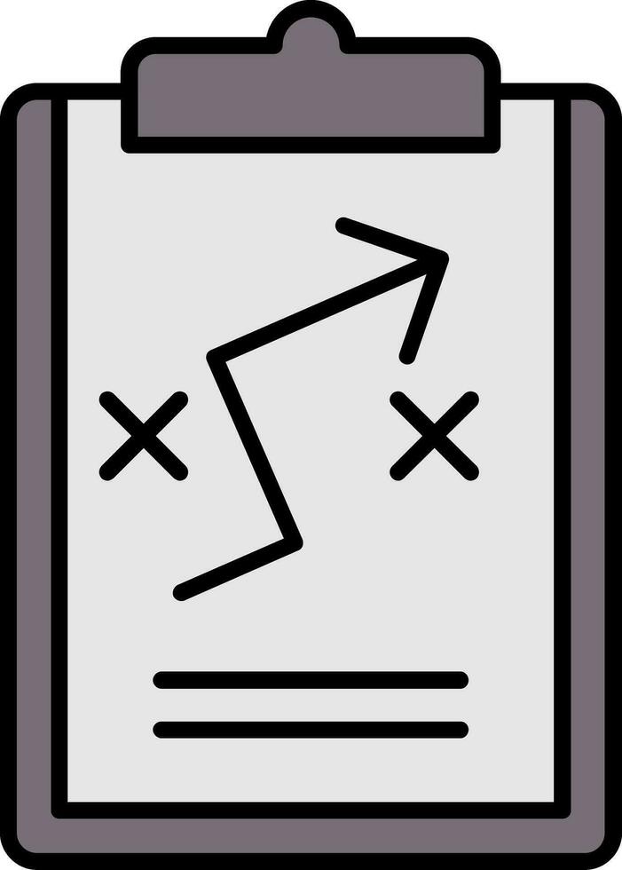Plan Line Filled Icon vector