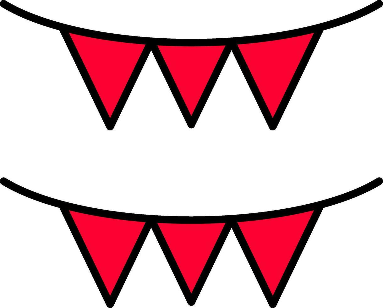Garland Line Filled Icon vector
